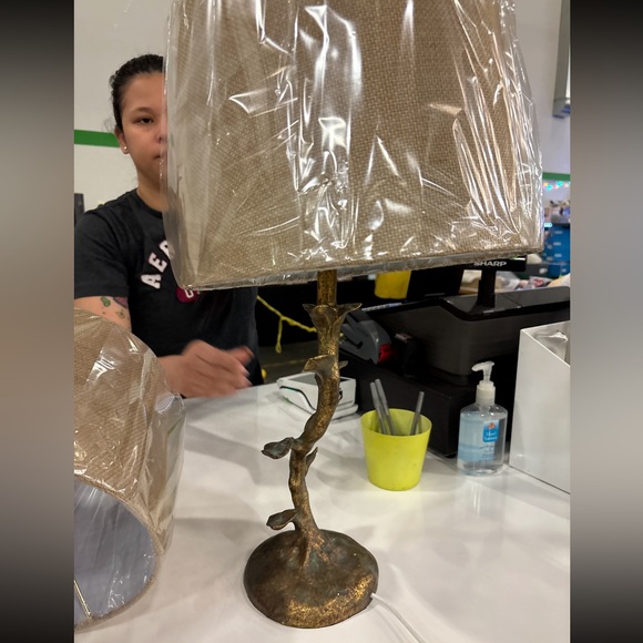 Anthropologie Grow Gold and Brown Table Lamp - Picture 2 of 2